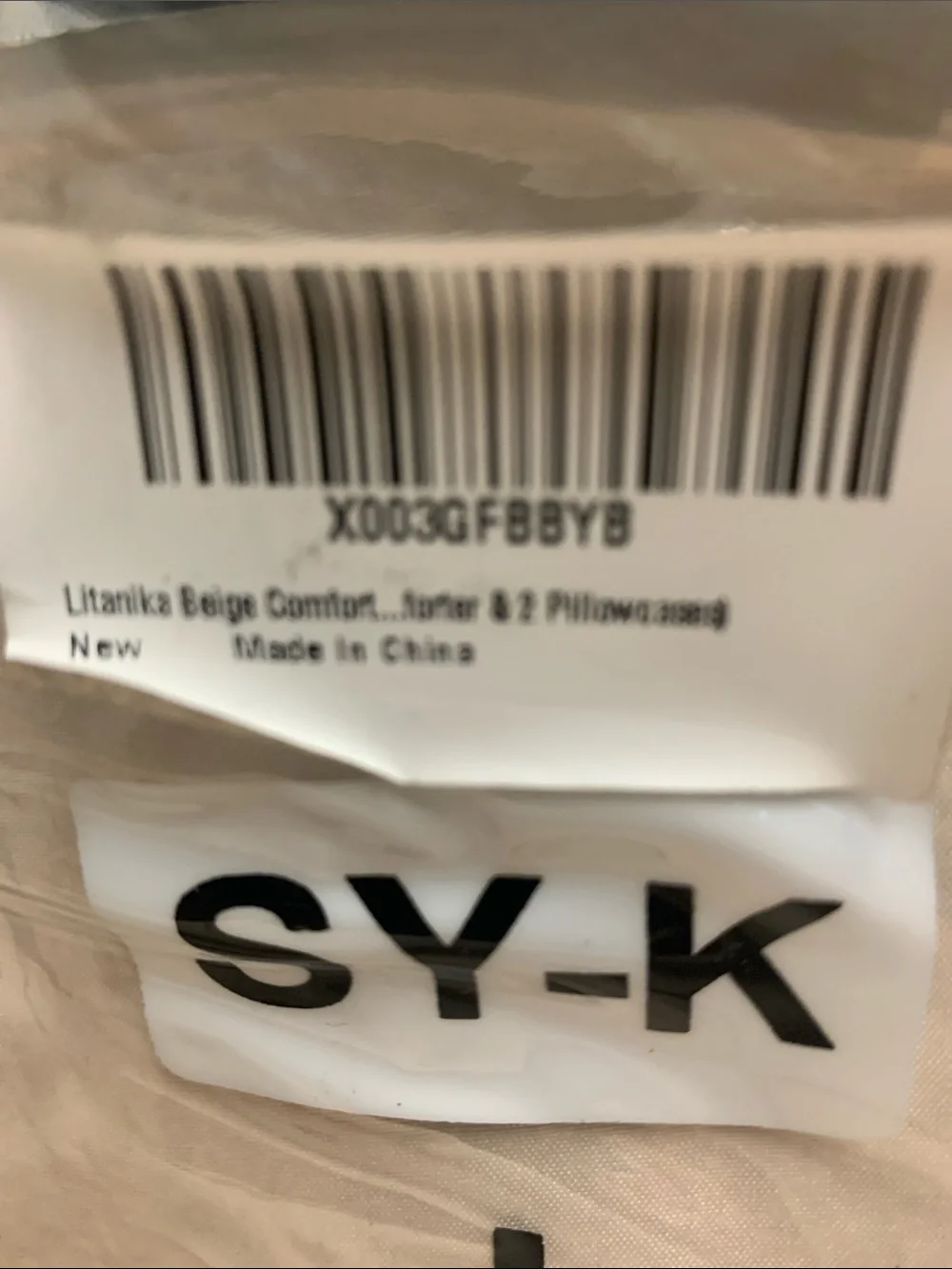 NWT Litanika King Comforter Bedding Set Beige Cream Neutral Cozy All-Season